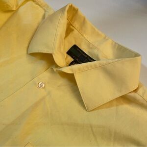 COLOURS BY ALEXANDER JULIAN MENS Yellow LONG SLEEVE BUTTON-FRONT SHIRT L 16-16.5